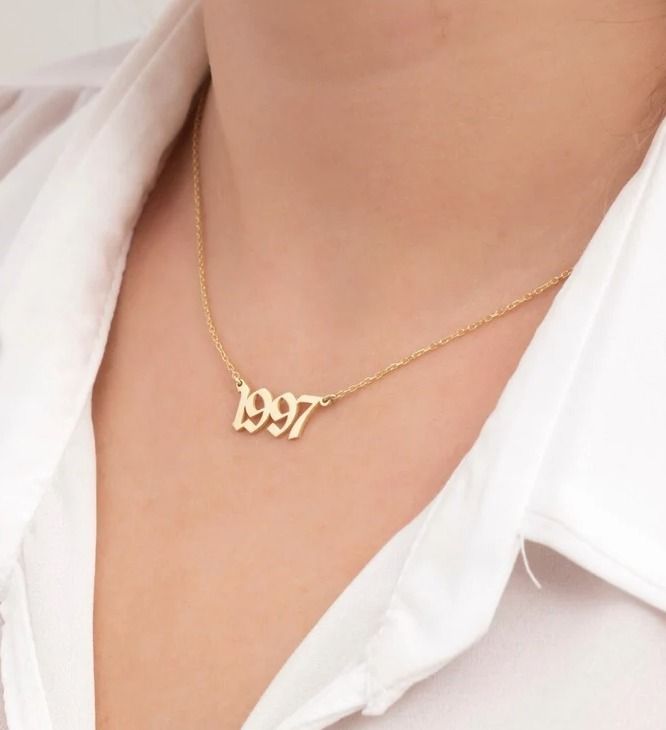 Elegant Year Date Necklace