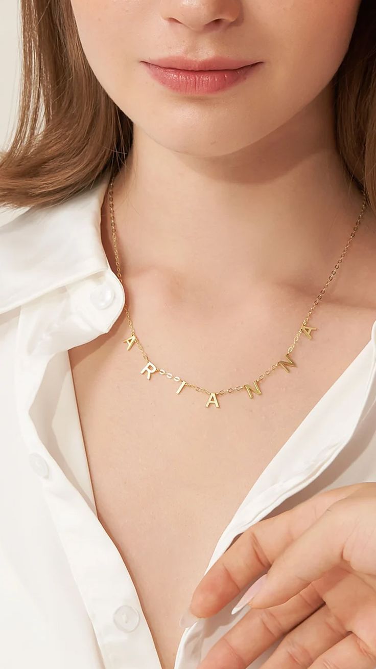 Multiple Initials Alphabets Necklace