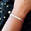Customised Bar Bracelet with Color Stone