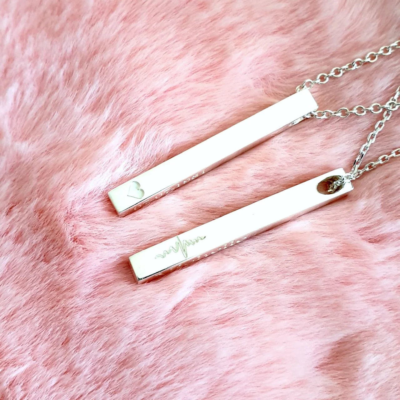Personalized Square Bar Necklace with Engraving