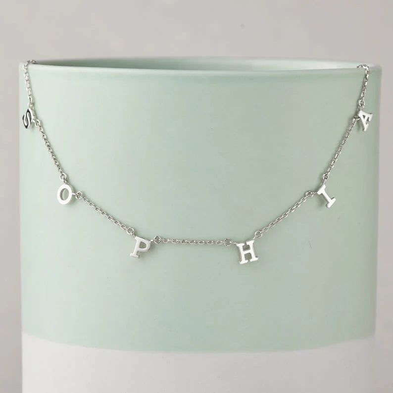 Personalized Name Necklace in Charm Style