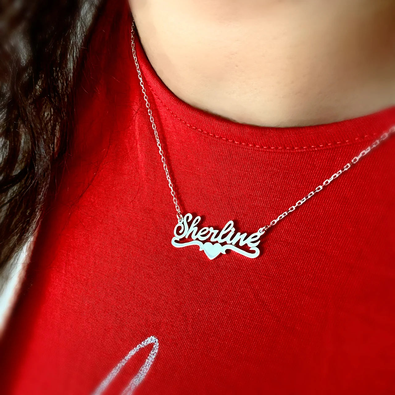 Personalized Name Necklace with Heart