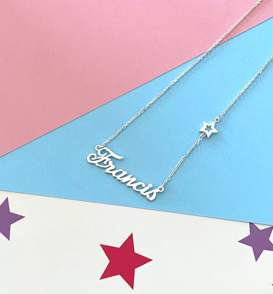 Name Necklace with Star