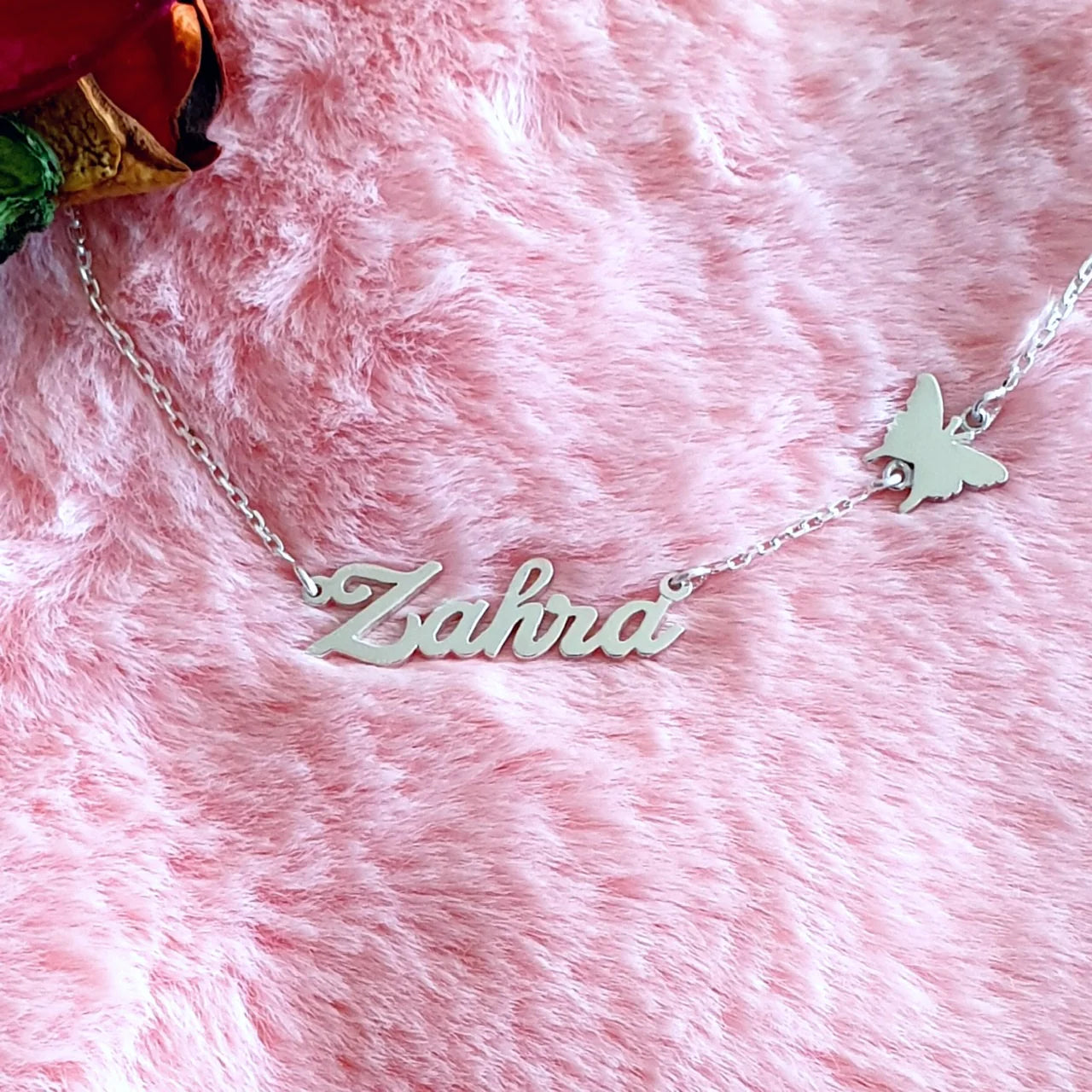 Name Necklace with Butterfly