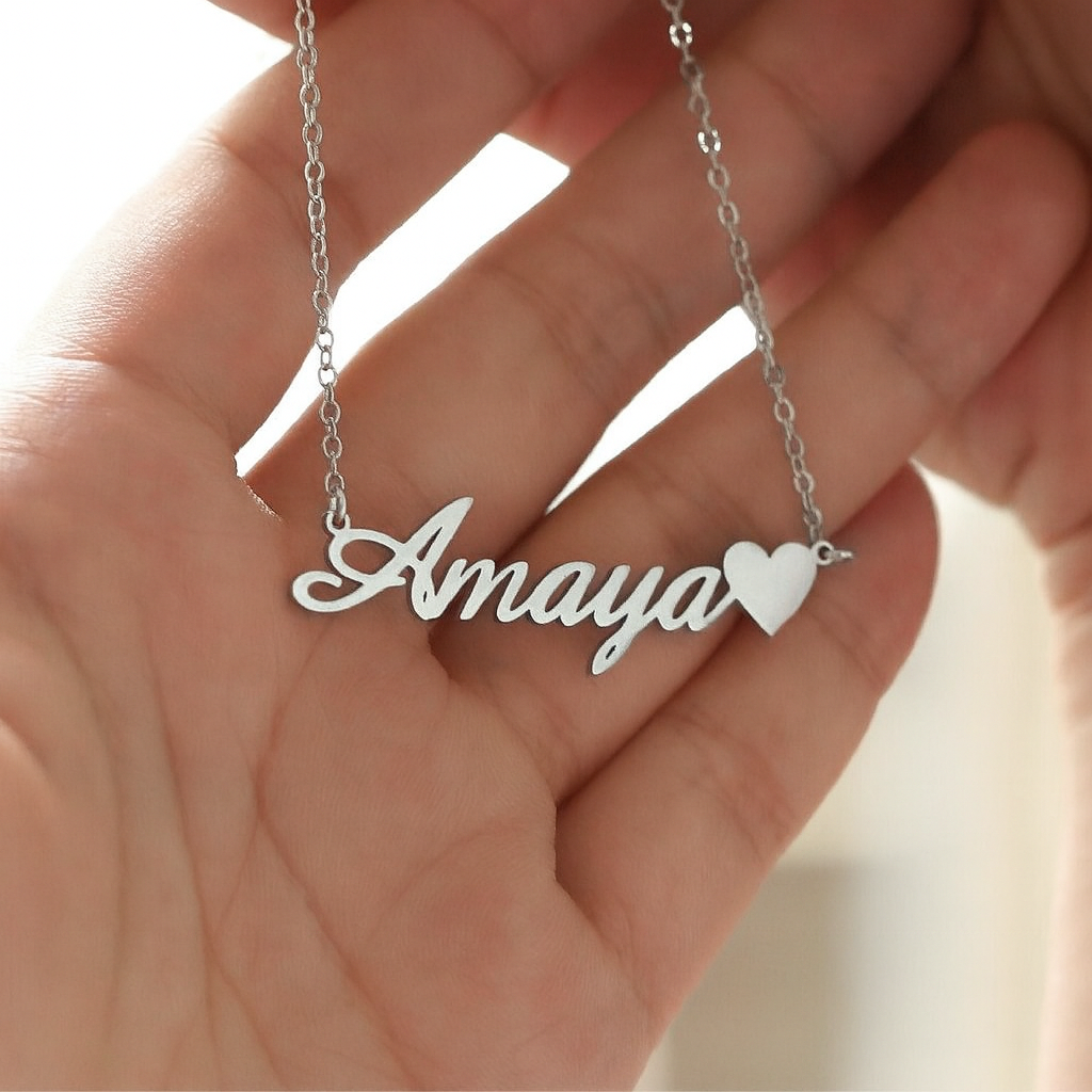 Cute Name and Heart Necklace