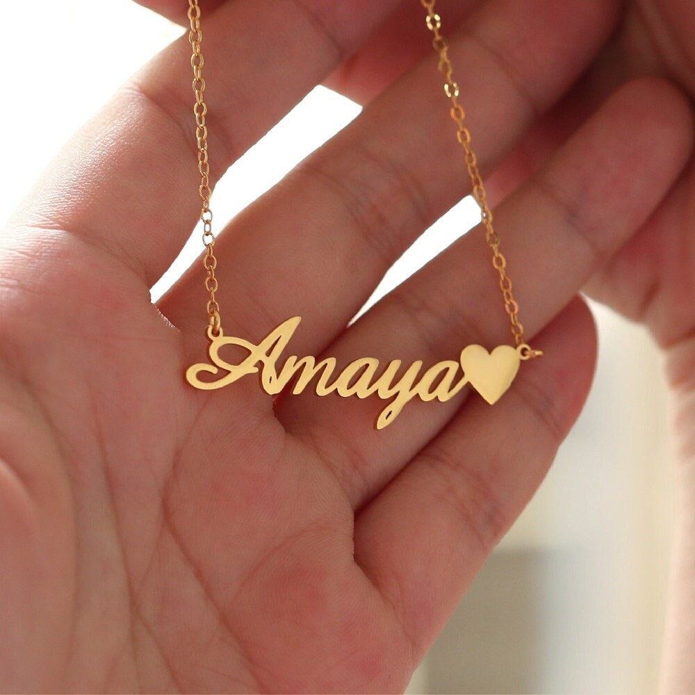 Cute Name and Heart Necklace