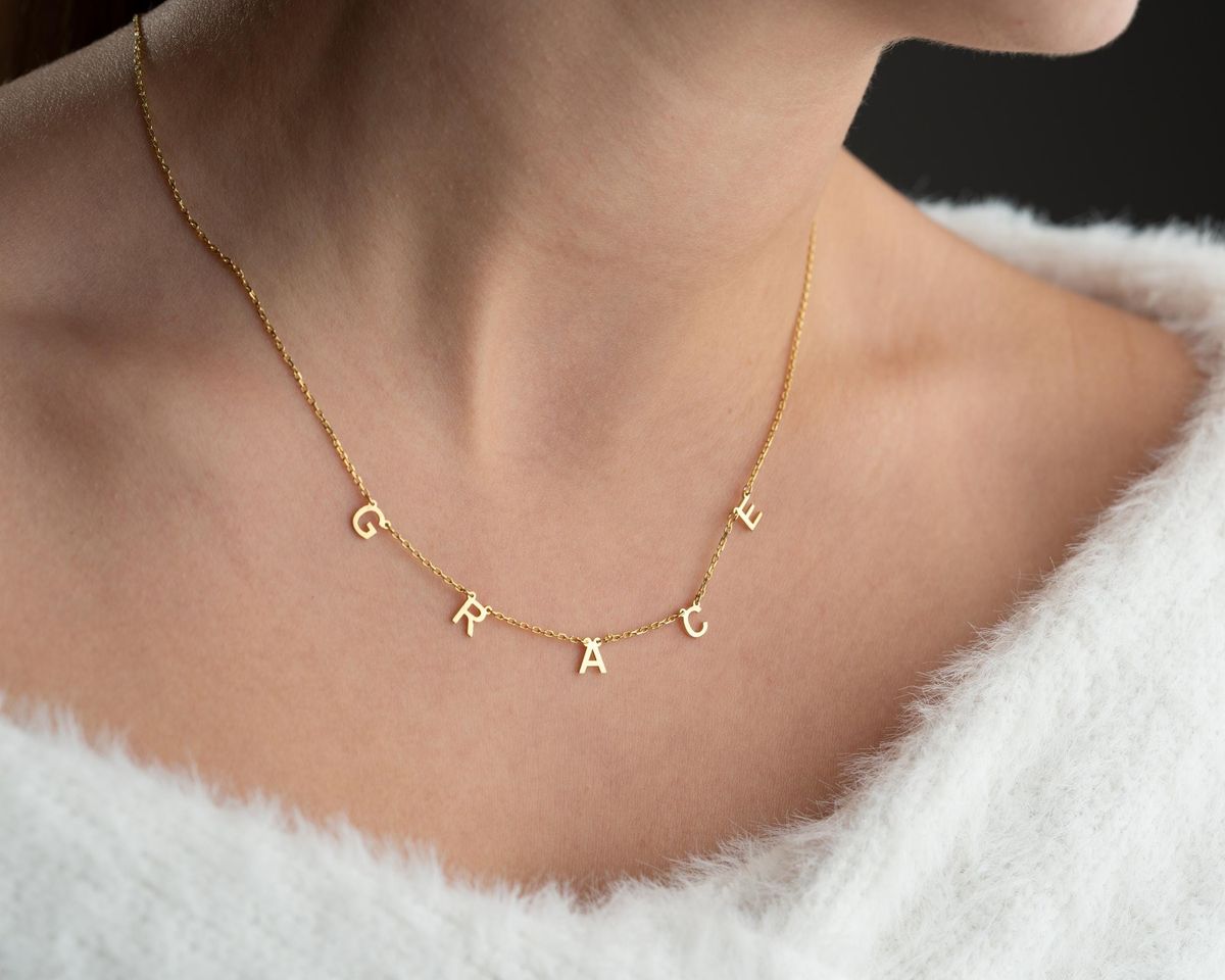 Multiple Initials Alphabets Necklace