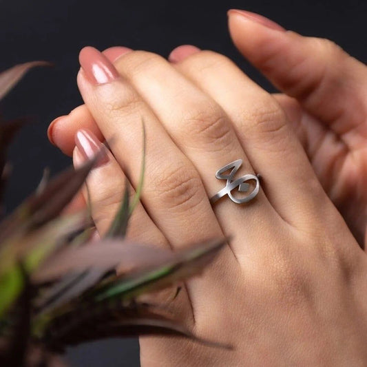 Customized Arabic Ring with Initial