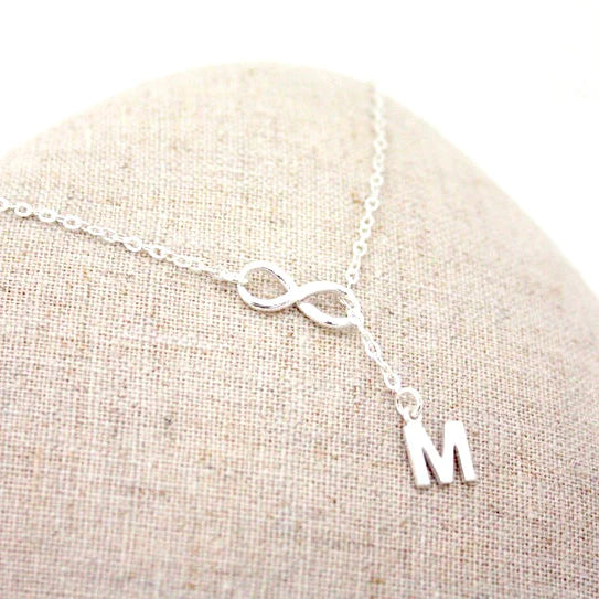 Customized Initial Necklace with Infinity