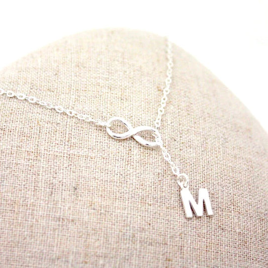 Customized Initial Necklace with Infinity