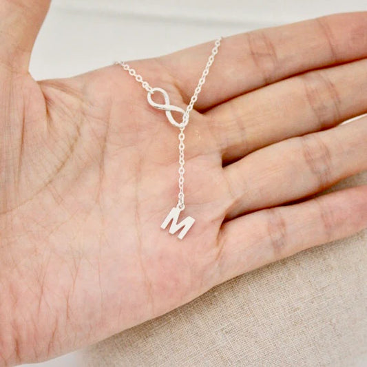 Customized Initial Necklace with Infinity
