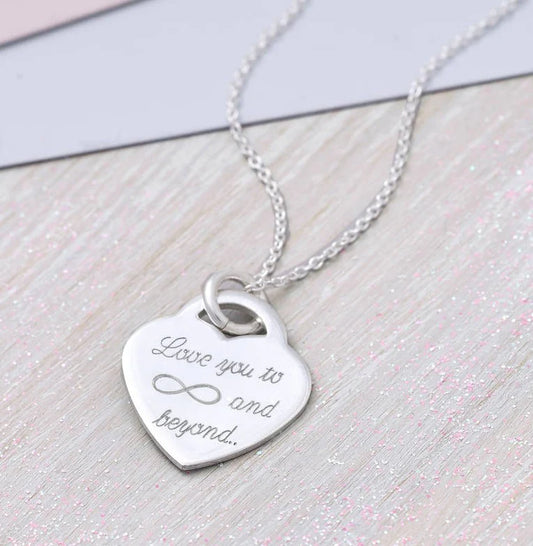 Personalized Heart Necklace With Engraved Name