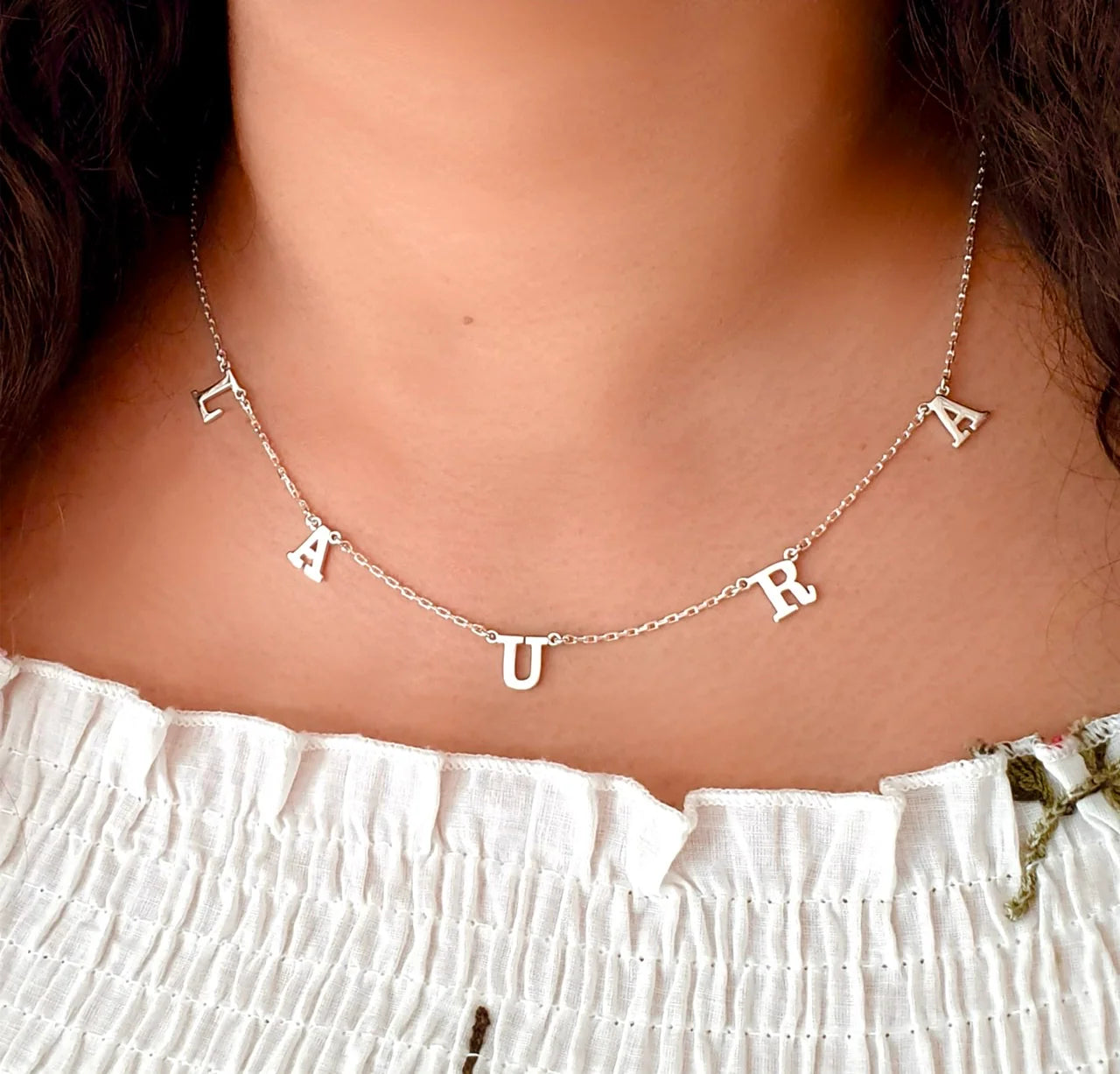 Personalized Name Necklace in Charm Style