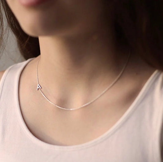 Personalized Sideways Initial Necklace