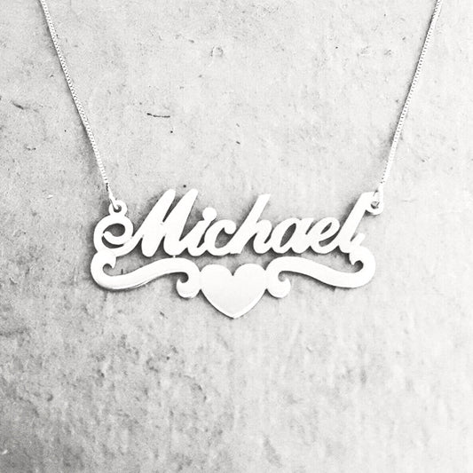 Personalized Name Necklace with Heart