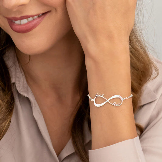 Personalized Infinity Bracelet with 2 Names