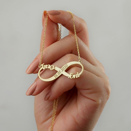 Personalized Infinity Name Necklace: Custom Engraved Pendant
