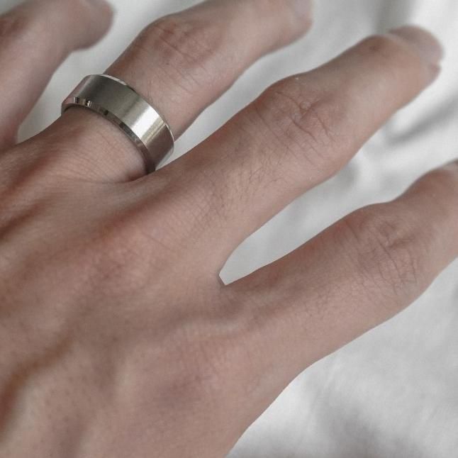 Customized Ring for Men ( Black / Silver )