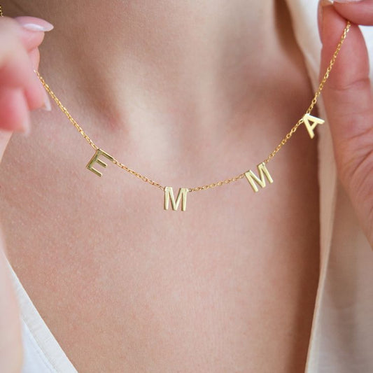 Multiple Initials Alphabets Necklace