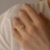 Elegant Personalized Single Name Ring