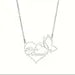 Personalized / Custom 2 Names Necklace | Heart & Butterfly Pendant | Gold or Silver | Unique Gift for Her